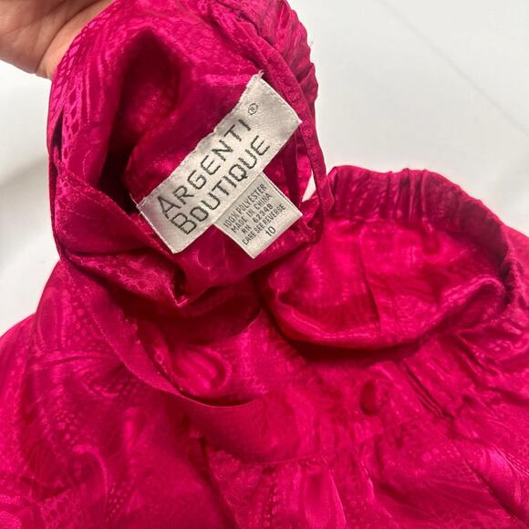 Argenti Boutique Size Large Pink Embroidered Maxi Skirt - Picture 4 of 4